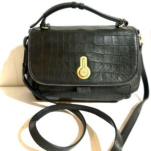 Stuart Weitzman Black Crocodile leather Handbag